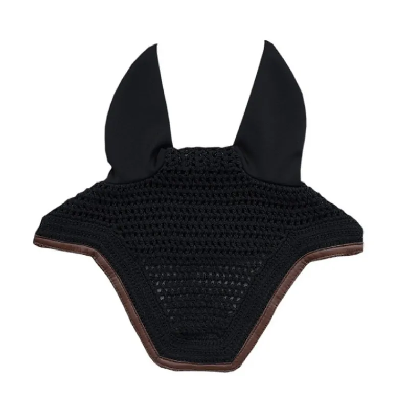 KENTUCKY HORSEWEAR Bonnet anti-mouche anti-bruit cheval Wellington Leather Soundless - Kentucky< Bonnet Anti-Mouche Cheval