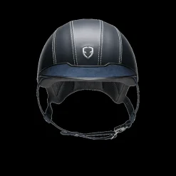EGIDE Casque équitation en cuir lisse Epona petite visière -< Casque Équitation Haut De Gamme|Casque Équitation Egide