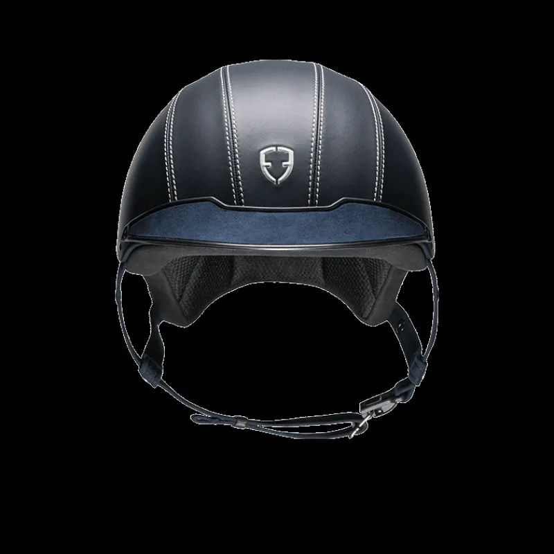 EGIDE Casque équitation en cuir lisse Epona petite visière -< Casque Équitation Haut De Gamme|Casque Équitation Egide
