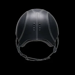 EGIDE Casque équitation en cuir lisse Epona petite visière -< Casque Équitation Haut De Gamme|Casque Équitation Egide