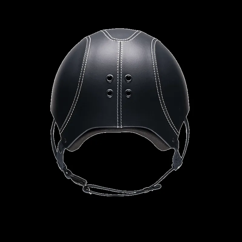 EGIDE Casque équitation en cuir lisse Epona petite visière -< Casque Équitation Haut De Gamme|Casque Équitation Egide
