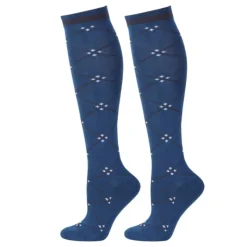 HARRY'S HORSE Chaussettes équitation hautes à carreaux -< Equipement Équitation Pas Cher|Chaussettes Équitation