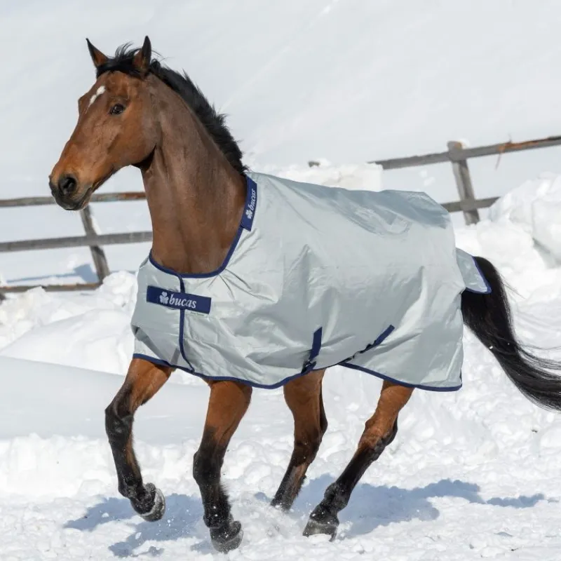 BUCAS Couverture imperméable cheval thermorégulante Power Turnout Médium 150g -< Couvertures D'Extérieur Cheval