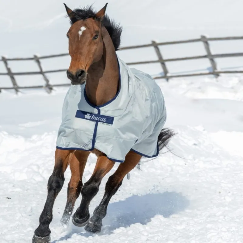 BUCAS Couverture imperméable cheval thermorégulante Power Turnout Médium 150g -< Couvertures D'Extérieur Cheval