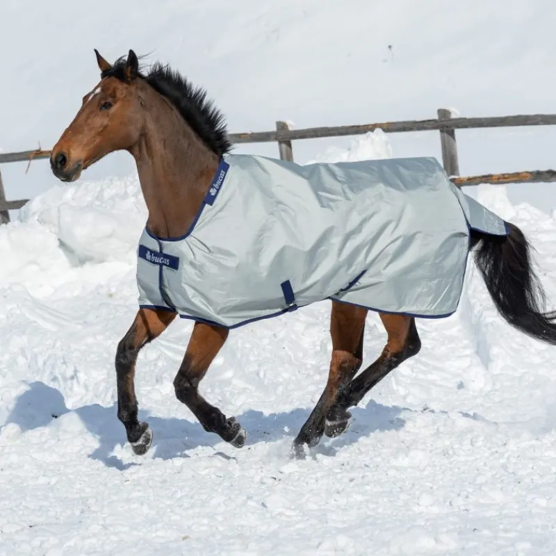 BUCAS Couverture imperméable cheval thermorégulante Power Turnout Médium 150g -< Couvertures D'Extérieur Cheval