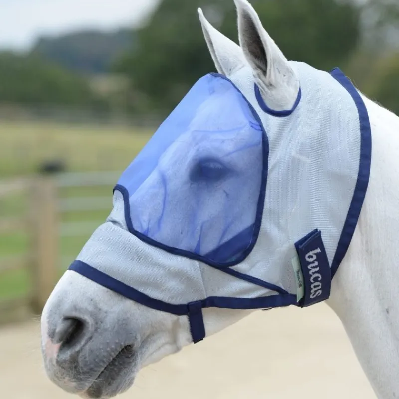 BUCAS Masque anti-mouche et anti-UV cheval Deluxe sans oreilles -< Masques Anti-Uv Cheval|Masque Anti-Mouche Cheval