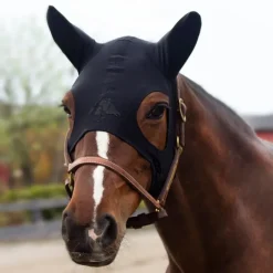 FENWICK Masque cheval anti-stress avec oreilles fermeture velcro - Technologie Titane Liquide -< Equipement Concours|Masque Anti-Stress Cheval