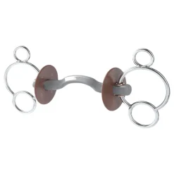 BERIS Mors Pessoa 2 anneaux cheval passage de langue Konnex canon doux -< Mors Cheval