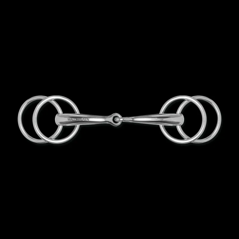WALDHAUSEN Mors quatre anneaux inox -< Mors Cheval