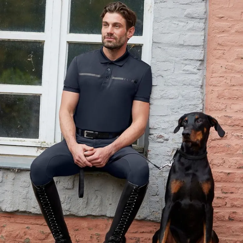 ELT Polo équitation homme Michigan -<Homme Equipement Équitation Pas Cher|Tee-Shirts, Polos Homme