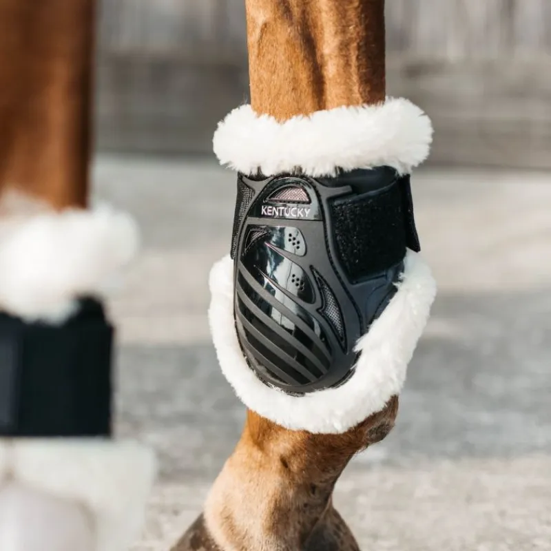 KENTUCKY HORSEWEAR Protège-boulets jeune cheval en mouton Fetlock Boots Bamboo Shield - Kentucky< Protège-Boulets