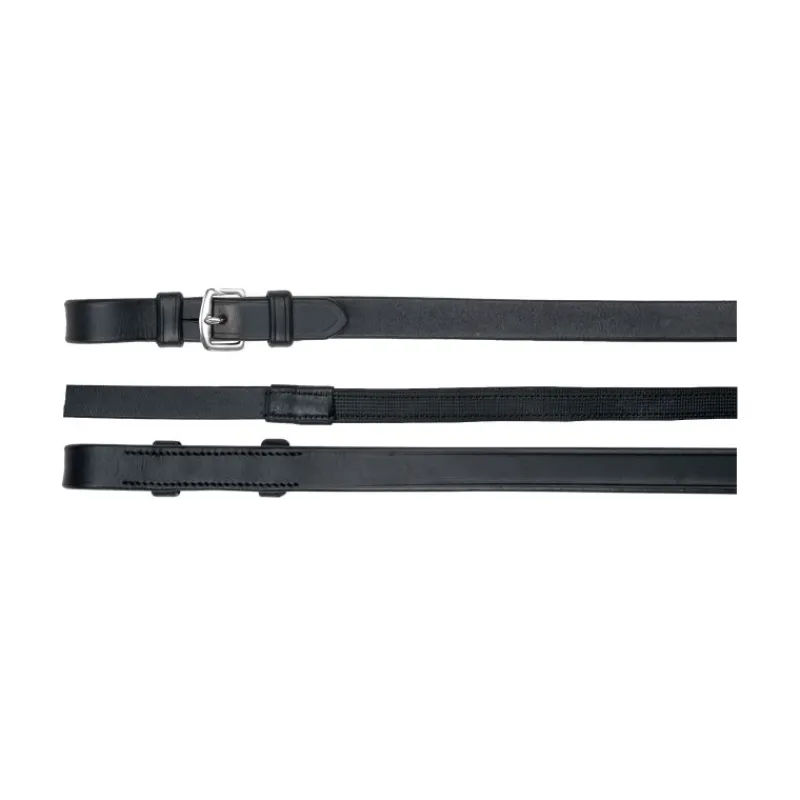 WALDHAUSEN Rênes hunter cheval cuir et caoutchouc (sans arrêtoirs) -< Accessoires De Bridon Cheval