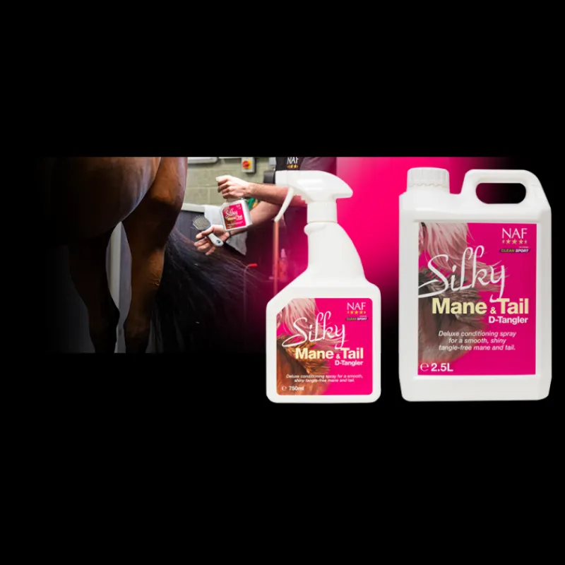 NAF Silky démêlant lustrant cheval -< Lustrant Démêlant Pour Chevaux