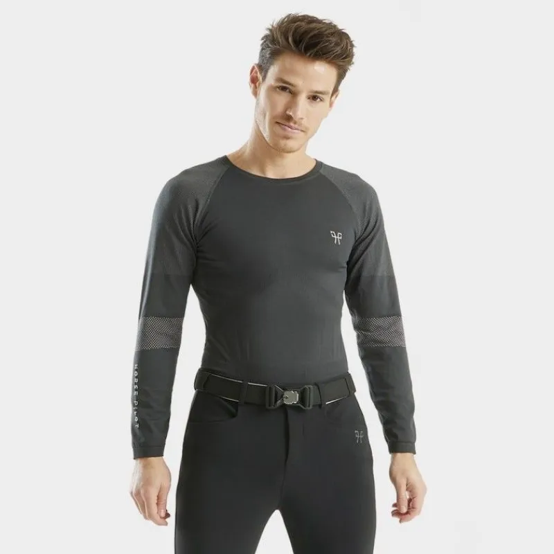 HORSE PILOT Tee-shirt manches longues Homme Optimax correction posturale -<Homme Tee-Shirts, Polos Homme
